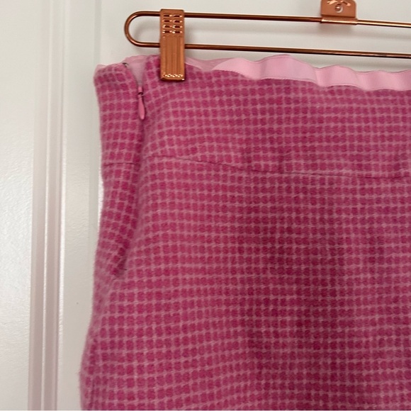 Tibi vintage wool pink checkered mini skirt - Picture 4 of 6